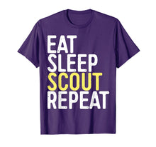 Load image into Gallery viewer, Eat Sleep Scout Repeat T-Shirt Funny Scouting Gift Shirt