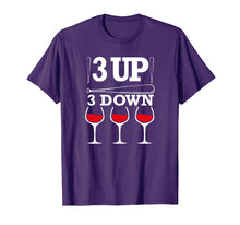 Load image into Gallery viewer, 3 Up 3 Down Wine Baseball Lover T-Shirt For Mom Women