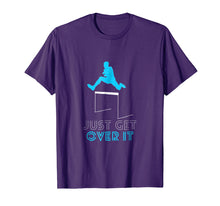 Load image into Gallery viewer, Funny Track T-Shirt Jumping Hurdles Just Get Over It School