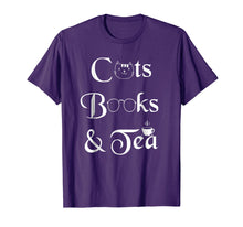 Load image into Gallery viewer, Cats Books & Tea T-Shirt