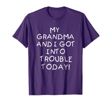 Load image into Gallery viewer, My Grandma and I Got In Trouble Today T Shirt for Kids Teens