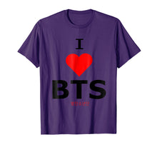 Load image into Gallery viewer, I LOVE BTS T SHIRT BOY BAND FAN SHIRT HEART T-SHIRT