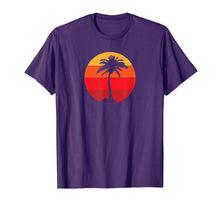 Load image into Gallery viewer, Pacific Ocean Beach Palm Tree Sun Retro Vintage T-Shirt