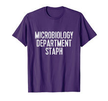 Load image into Gallery viewer, Funny Microbiology TShirt: Microbiology Dept Staph Tee