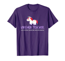 Load image into Gallery viewer, Unicorn Teacher Shirt, Funny Cute Back School Teaching Gift
