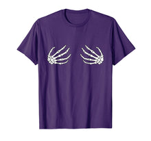 Load image into Gallery viewer, Halloween Womens Boob Skeleton Hand Shirt