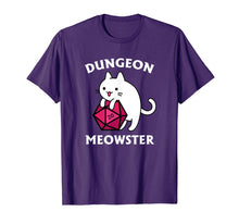 Load image into Gallery viewer, Dungeon Meowster Funny DnD Tabletop Gamer Cat D20 Tshirt