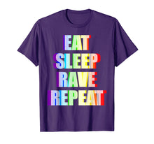 Load image into Gallery viewer, 3D Effect Eat Sleep Rave Repeat T-Shirt For Ravers