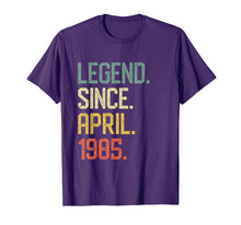 Load image into Gallery viewer, Born April 1985 Vintage Retro Tshirt 34th Birthday Him Her