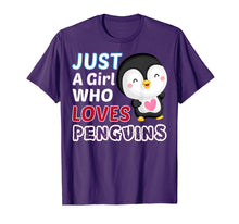 Load image into Gallery viewer, Just A Girl Who Loves Penguins T-Shirt Gift For Women