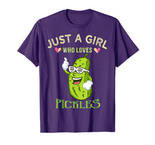 Load image into Gallery viewer, Just A Girl Who Loves Pickles T-Shirt Gift For Women