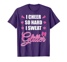 Load image into Gallery viewer, I Cheer So Hard I Sweat Glitter Shirt Cheerleader Girl Gift