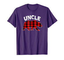 Load image into Gallery viewer, Red Plaid Uncle Bear Buffalo Matching Family Pajama T-Shirt