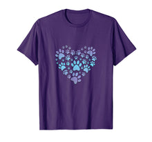 Load image into Gallery viewer, Paw Print Heartbeat T-Shirt Love Dogs