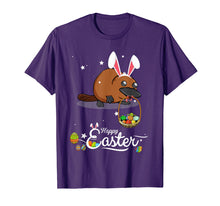 Load image into Gallery viewer, Cute Easter Platypus with Bunny Ears and Eggs T Shirt