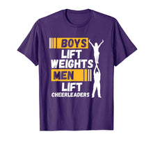 Load image into Gallery viewer, Boys Lift Weights Quote - Funny Male Cheerleader Shirt