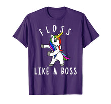 Load image into Gallery viewer, Floss Like a Boss Shirt - Flossing Unicorn Shirt