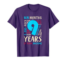 Load image into Gallery viewer, 9th Birthday Gifts Son Daughter Nine 9 Year Old Boys Girls T-Shirt