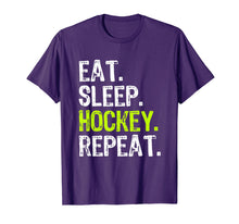 Load image into Gallery viewer, Eat Sleep Hockey Repeat Funny Player Gift T-Shirt