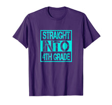 Load image into Gallery viewer, Blue Straight Into 4th Grade T-Shirt Back To 4th Grade