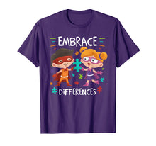 Load image into Gallery viewer, Autism Awareness Shirts Superheroes Embrace Differences