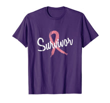 Load image into Gallery viewer, Breast Cancer Survivor T-Shirt Pink Ribbon Gift Tee