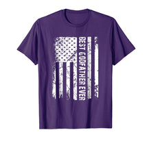 Load image into Gallery viewer, Best Godfather Ever American Flag Tshirt Fathers Day Gift