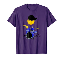 Load image into Gallery viewer, Funny Emoji Drummer Boy T-Shirt for Boys