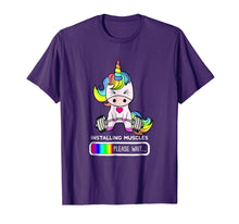 Load image into Gallery viewer, Unicorn Gym Installing Muscles Unicorn Weightlifting Shirt