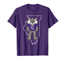 Load image into Gallery viewer, Northwestern Wildcats Willie In State Outline T-Shirt