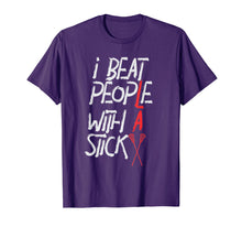 Load image into Gallery viewer, Lax I Beat People With A Stick Lacrosse Player Funny T-Shirt
