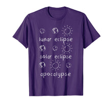 Load image into Gallery viewer, Lunar Solar Eclipse and Apocalypse Funny Science T-shirt