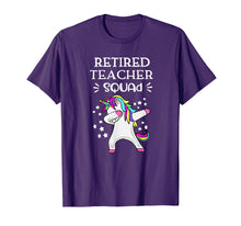 Load image into Gallery viewer, Retired Teachers Squad Dabbing Unicorn Teachers Retirement T-Shirt
