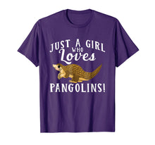 Load image into Gallery viewer, Just A girl Who Loves Pangolins Save The Pangolin Tshirts