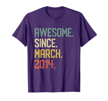 Load image into Gallery viewer, Born in March 2014 T-Shirt Vintage 5th Birthday Him Her