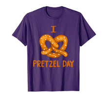 Load image into Gallery viewer, I love pretzel day shirt men women kid funny tee vintage