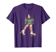 Load image into Gallery viewer, 80's Rollerskates T Shirt Vintage Roller Skating Disco Girl