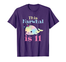Load image into Gallery viewer, Narwhal Birthday Shirt - 11th Birthday