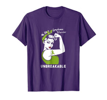 Load image into Gallery viewer, Lymphoma Warrior Unbreakable - Lymphoma Awareness Shirt