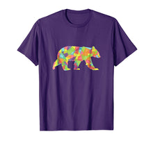 Load image into Gallery viewer, Fractal Geometric Bear T-Shirt - Pastel Crystal Tee