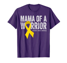 Load image into Gallery viewer, Mama of a Warrior Childhood Cancer T Shirt Ribbon Oncology