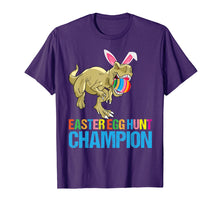 Load image into Gallery viewer, T Rex Dinosaur Easter Egg Rabbit Bunny T Shirt for Boys