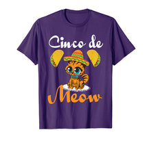 Load image into Gallery viewer, Cinco De Mayo T-Shirt Cinco de Meow Cat Taco Sombrero TShirt
