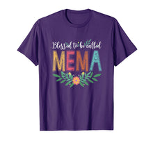 Load image into Gallery viewer, Blessed To Be Called Mema Floral T-Shirt Funny Mema Gift