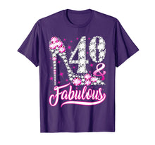Load image into Gallery viewer, 40 and Fabulous T-Shirt 40th Birthday Gift Women