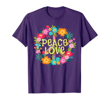 Load image into Gallery viewer, Peace Love T-Shirt Hippie Costume Tie Die 60s 70s