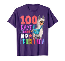 Load image into Gallery viewer, 100 Days of School No Probllama Llama Shirt Llama Gift Girls