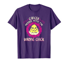 Load image into Gallery viewer, Breast Cancer -Cancer Messed With The Wrong Chick T- Shirt