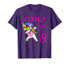 Load image into Gallery viewer, 2011 Bday Gift OMG! I'm 8 years Old Unicorn Dabbing TShirt
