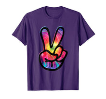Load image into Gallery viewer, 60s 70s Tie Dye Peace Hand Sign Shirt - Hippie